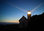 Haceta Head Light Sunset