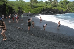 Waiʻānapanapa Black Sand Beach