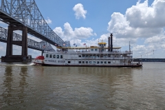 Creole Queen in New Orleans under Route 90 bridge