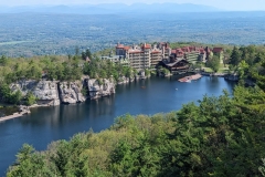 View of Mohonk Mountain House from Sky Top path