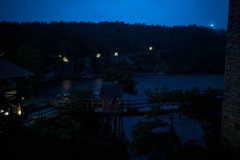 Lighted Gazebos on Sky Top path