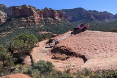 Pink Jeep on Hillcrest on Broken Arrow Trail